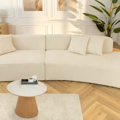 Pohovka ATELIER L 340 cm XXL bouclé béžová