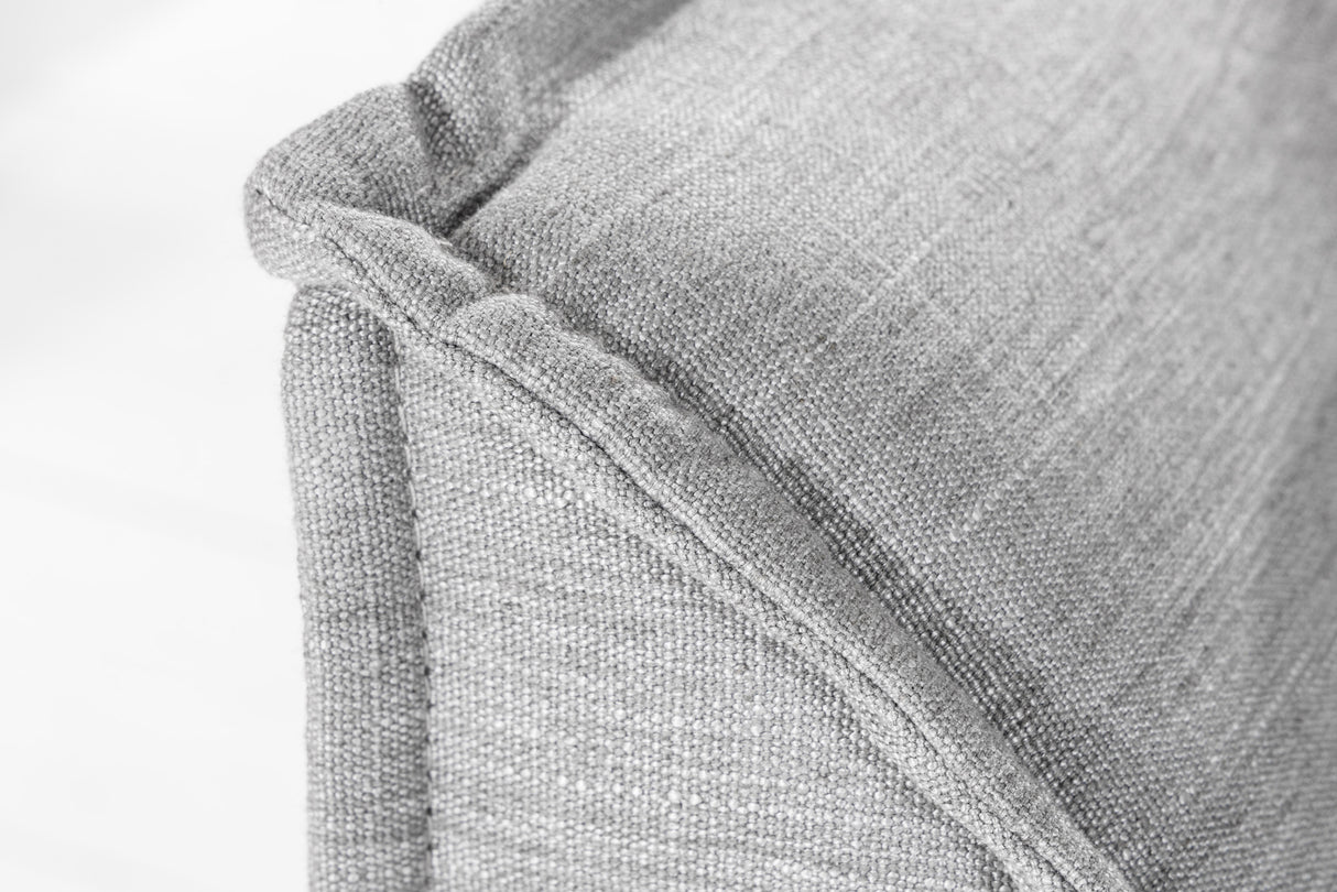 Rohová sedačka HEAVEN 255 cm ľanová látka sivá – Obrázok 5