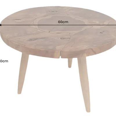 Konferenčný stolík MOSAIK Ø 60cm teakové drevo