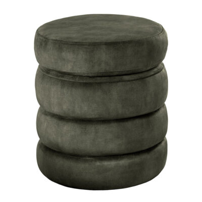 Taburetka VOQUE 50 cm zamatovo zelená s úložným priestorom