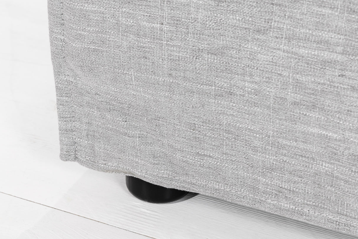 Rohová sedačka HEAVEN 255 cm ľanová látka sivá – Obrázok 6