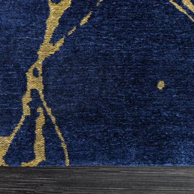 Koberec MRAMOR 160x240cm kráľovská modrá zlatá