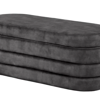Dizajnová lavica s úložným priestorom GREY VELVET 115 cm – štýlový úložný box