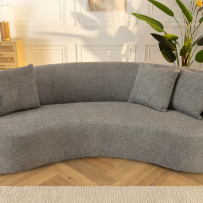 Pohovka ATELIER 230 cm bouclé šedá