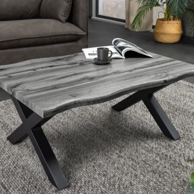 Konferenčný stolík WILD 90 cm - Wild Oak, nohy v tvare X