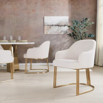 Stolička EXTRAVAGANCIA béžový kordurový materiál