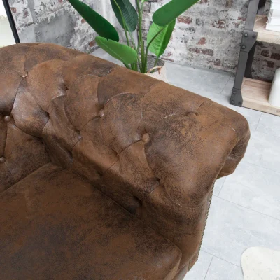 Kreslo CHESTERFIELD, Vintage, hnedá