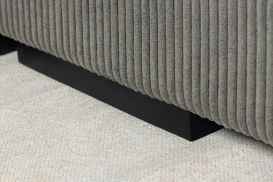 Pohovka BABYLON XXL 270 cm rebrovaná šedá – Obrázok 6