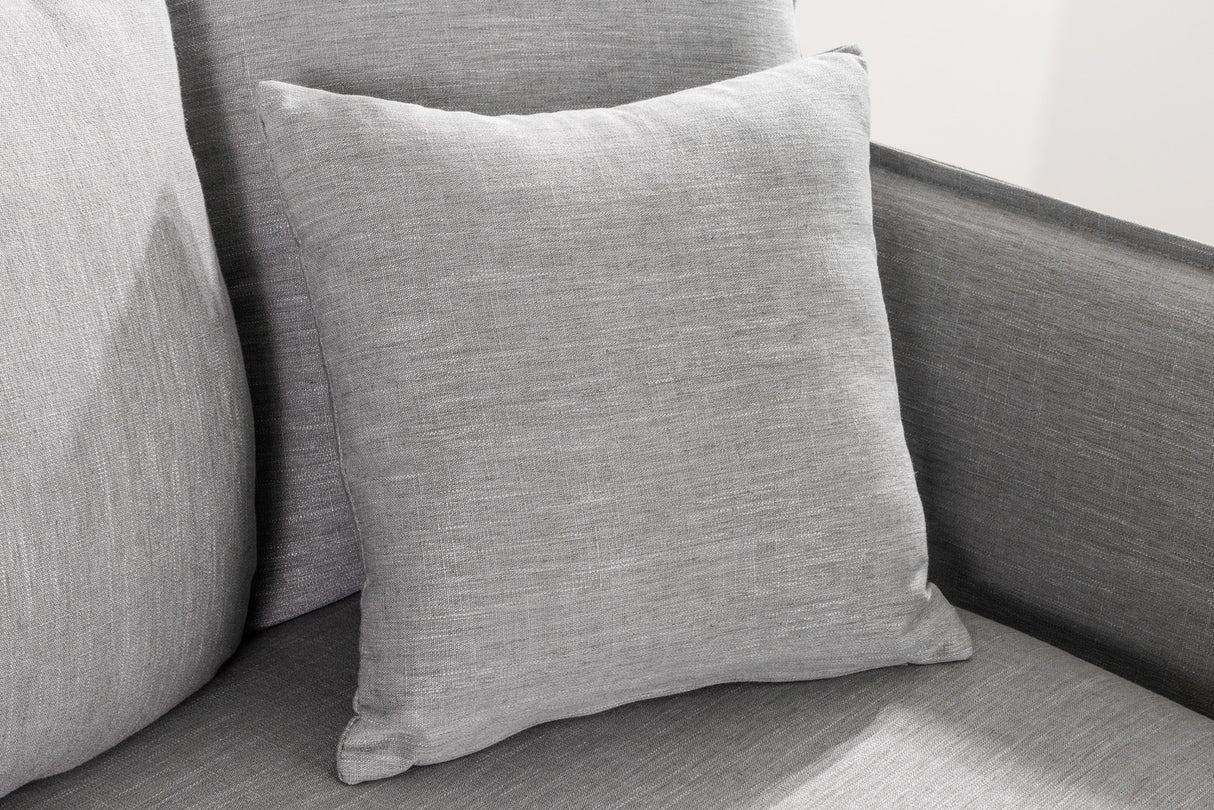 Rohová sedačka HEAVEN 255 cm ľanová látka sivá – Obrázok 3