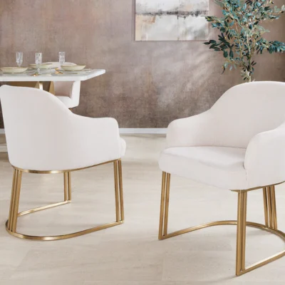 Stolička EXTRAVAGANCIA béžový kordurový materiál