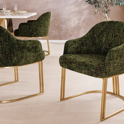 Stolička EXTRAVAGANCIA tmavozelená ženilková látka