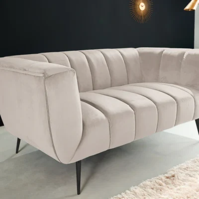 Pohovka NOBLESSE 165 cm zamat svetlá zlatobéžová