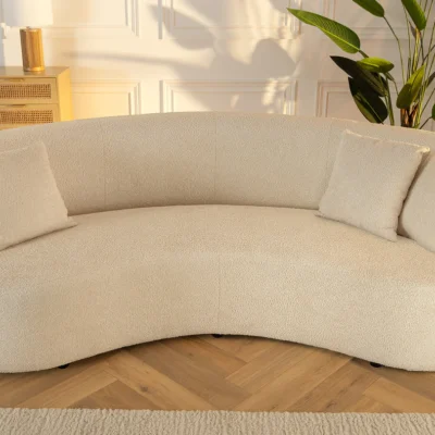 Pohovka ATELIER 230 cm bouclé béžová