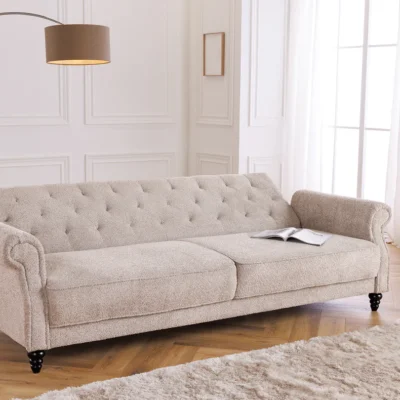 Rozkladacia pohovka MAISON BELLE 220 cm bouclé greige