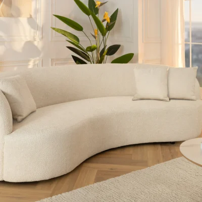 Pohovka ATELIER 230 cm bouclé béžová