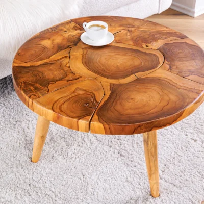 Konferenčný stolík MOSAIK Ø 60cm teakové drevo