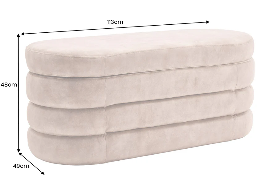 Dizajnová lavica s úložným priestorom MUSTARD VELVET 115 cm – štýlový box – Obrázok 7