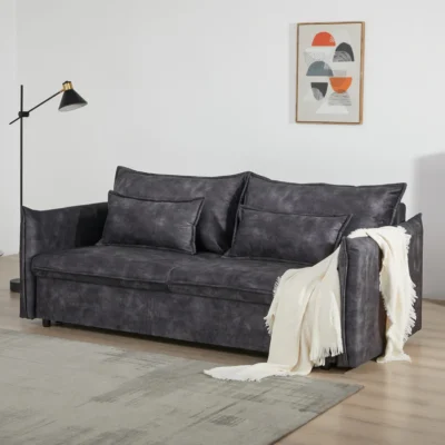 Rozkladacia pohovka APARTMENT 215 cm velvet sivá