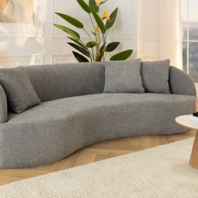 Pohovka ATELIER 230 cm bouclé šedá