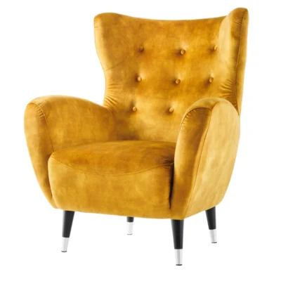 Kreslo ušiak DON horčicovo žltá