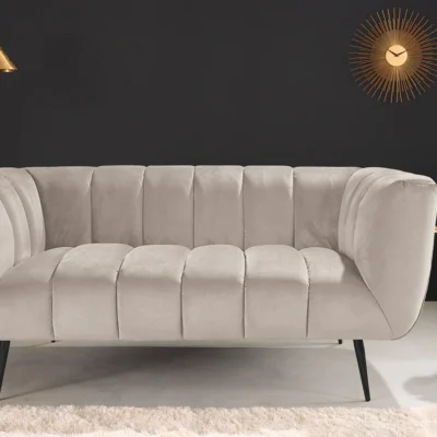 Pohovka NOBLESSE 165 cm zamat svetlá zlatobéžová