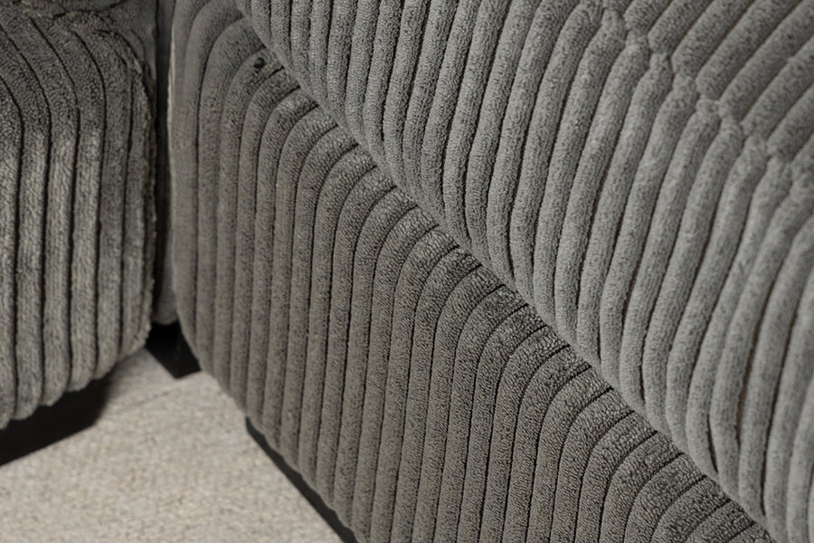 Pohovka BABYLON XXL 270 cm rebrovaná šedá – Obrázok 4