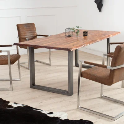 Dizajnová stolička LOFT I vintage hnedá