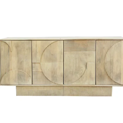 Komoda Art Deco 170 cm v prírodnom bielom odtieni z mangového dreva