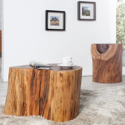 Príručný stolík PURE 30 cm masívne akáciové drevo