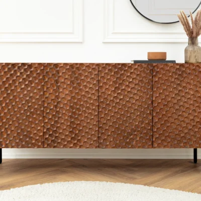 Komoda Adlon 180 cm z mangového dreva v hnedom prevedení