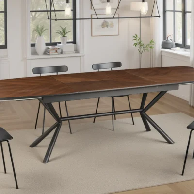 Jedálenský stôl GRANDEZZA 180-270 cm orechový dekor