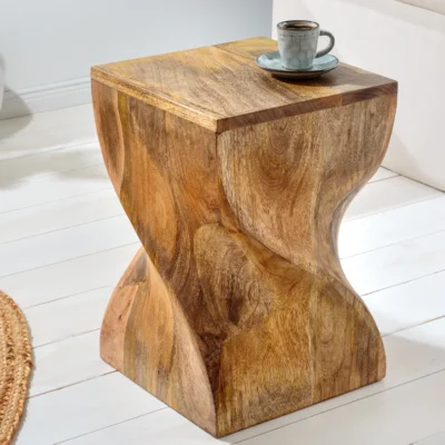 Príručný stolík TWIST 45 cm mangové drevo