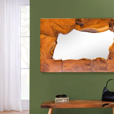 Zrkadlo MOSAIC 90 cm z masívneho teakového dreva