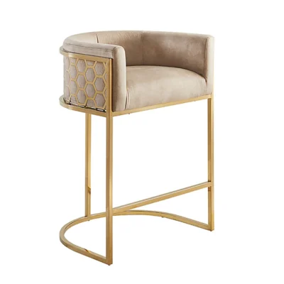 Barová stolička ELEGANCE béžový zamat