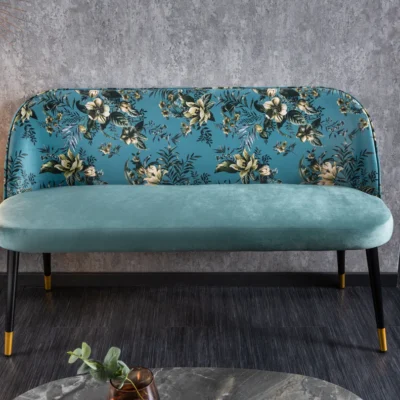 Lavica BOUTIQUE 130 cm tyrkysová