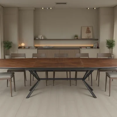 Jedálenský stôl GRANDEZZA 180-270 cm orechový dekor