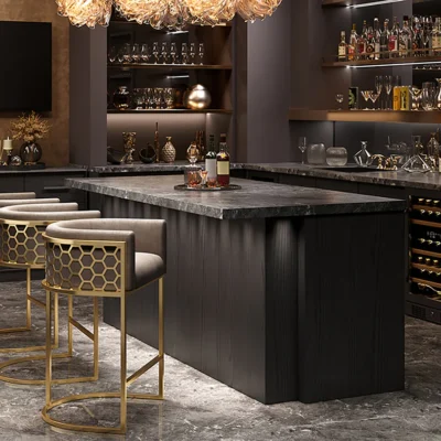 Barová stolička ELEGANCE béžový zamat