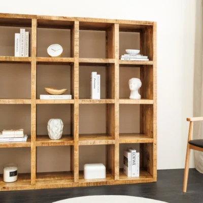 Polica IRON CRAFT 160 × 156 cm Mango Natural