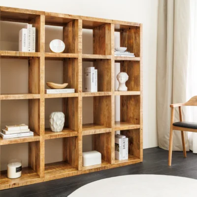 Polica IRON CRAFT 160 × 156 cm Mango Natural