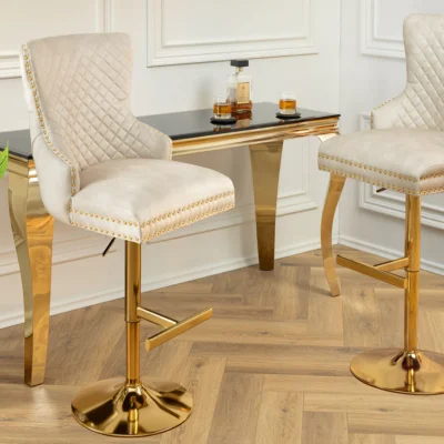 Barová stolička CASTLE zamatová