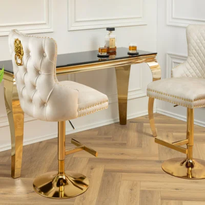 Barová stolička CASTLE zamatová